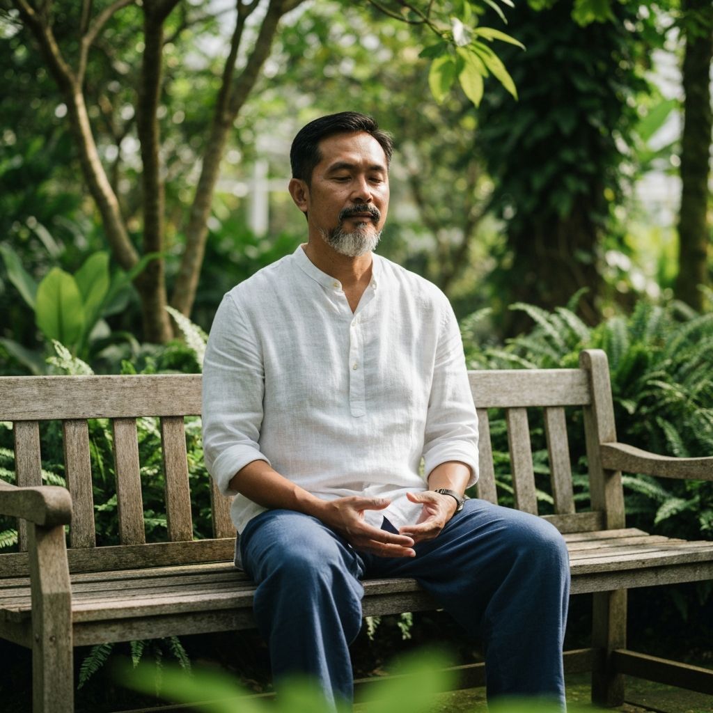 Ilustrasi mindfulness dan keseimbangan mental